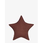 NOBODINOZ Star Cushion L1N0 In Washed French Linen - PRUNE - One Size