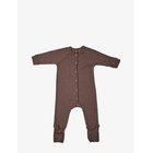 SMALLSTUFF Night Suit, Rose Brown Drop Needle, Merino Wool - ROSE BROWN - 80