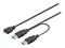 Pro USB 3.0 dual power SuperSpeed cable Black – kuva 4