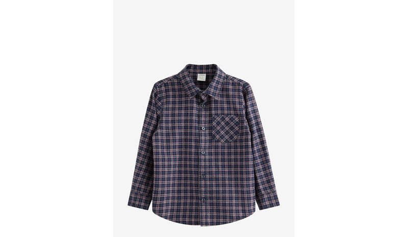 LINDEX Checked Shirt - NAVY - 122 – kuva 1/1