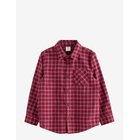 LINDEX Checked Shirt - DARK RED - 116