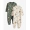 LINDEX 2-Pack Pyjamas - DUSTY KHAKI - 104 – kuva 1