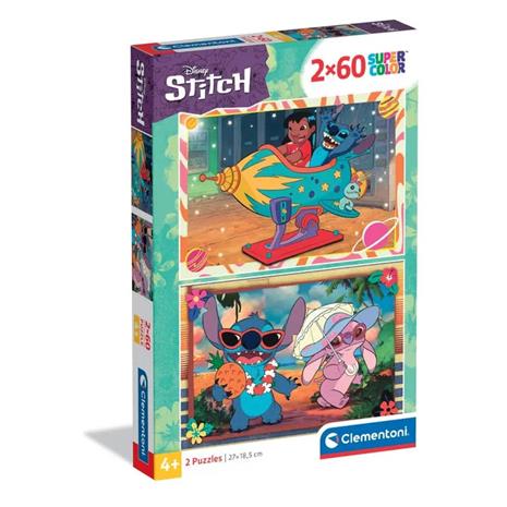 Clementoni Disney Stich Super Colour Puzzle (2x60)