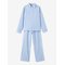 MANGO Striped Pyjama Set - MEDIUM BLUE - 164 – kuva 1