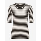 INWEAR Dagnaiw Striped T-Shirt - BLACK / WHISPER WHITE - M
