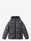 MANGO Hood Puffer Coat - CHARCOAL - 9
