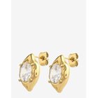 TIMI OF SWEDEN Azia - Crystal Stud Earrings Stainless Steel - GOLD - One Size