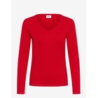 SAINT TROPEZ Milasz Ls V-Neck Pullover - TRUE RED - L