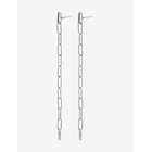 PILGRIM Thilde Long Chain Earrings Silver-Plated - SILVER PLATED - One Size