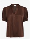SAINT TROPEZ Panansz Ss Blouse - MAJOR BROWN - S