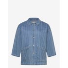 ONLY CARMAKOMA Carkirsi Ls Striped Dnm Jacket Gua - LIGHT BLUE DENIM - 42