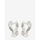 PILGRIM Evra Organic Shaped Crystal Hoops Silver-Plated - SILVER PLATED - One Size