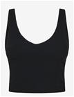 BJÖRN BORG Studio Ribbed V-Neck Top - BLACK BEAUTY - L