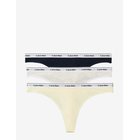 CALVIN KLEIN Thong 3Pk - SHORELINE SNOW HEATHER PEAR SORBE - S