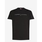 TOMMY JEANS Tjm Reg Linear Logo Tee Ext - BLACK - S