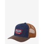 BRIXTON Reeves Trucker Hat - WASHED DENIM/CARAMEL - One Size