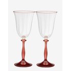 ANNA + NINA Ruby Optic Wine Glass Set Of 2 - RED - One Size