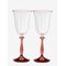 ANNA + NINA Ruby Optic Wine Glass Set Of 2 - RED - One Size – kuva 1