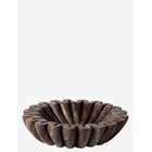 AU MAISON Round Serving Bowl, Marble, Dark Brown, 4Xø15 Cm - DARK BROWN - 4XØ15 cm