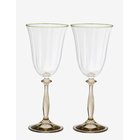 ANNA + NINA Lily Optic Wine Glass Set Of 2 - BEIGE - One Size