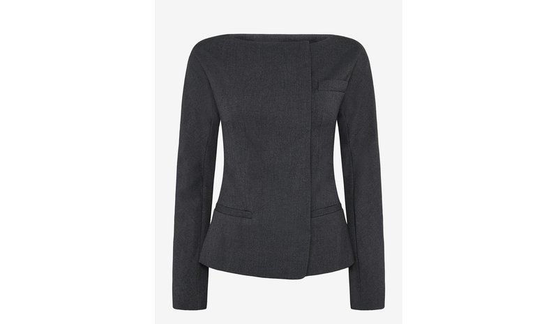 MANGO Asymmetrical Tailored Blazer - GREY - L – kuva 1/1