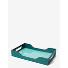 PRINTWORKS Lacquered Tray - Swell - TURQUOISE/GREEN - 27X 7X 42 cm