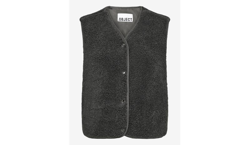 OBJECT Objella Waistcoat Noos - DARK GREY - 42 – kuva 1/1
