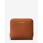 CALVIN KLEIN Foil Logo Medium Zip Around - NATURAL UMBER - One Size