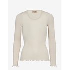 MOS MOSH Mmelaine Seamless Silk O-Ls Tee - ECRU - M/L