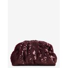 SUI AVA Sequin Clutch Bag - BURGUNDY - One Size