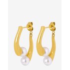 TIMI OF SWEDEN Abla - Pearl Stud Earrings Stainless Steel - GOLD - One Size