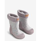 WHEAT Rubber Boot Thermo Wader - LILAC BLUE FLOWERS - 23