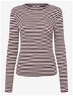 SOFT REBELS Srfenja Stripe O-Neck Top - 365 VINYARD WINE - XL
