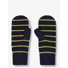 MADS NØRGAARD One Wool Milo Stripe Mitten - SKY CAPTAIN/GREEN OLIVE - M/L