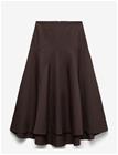 VERO MODA Vmvigga Hw High Low Skirt Prm - CHOCOLATE TORTE - 42
