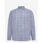 MANGO Relaxed-Fit Seersucker Cotton Checked Shirt - MEDIUM BLUE - M