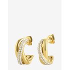 TIMI OF SWEDEN Boa - Twisted Crystal Earrings Stainless Steel - GOLD - One Size