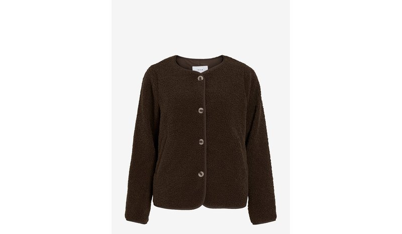 VILA Viada Teddy Jacket - Noos - COFFEE BEAN - 40 – kuva 1/1