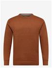 TOM TAILOR Cotton Cashmere Crew Neck Knit - CAMEL BROWN MELANGE - XL