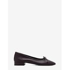 MANGO Heeled Ballet Flats With Leather Bow - DARK RED - 39