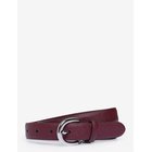LAUREN RALPH LAUREN Charm Crosshatch Leather Belt - DARK GARNET - XL