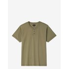 BRIXTON Brixton Baseline Henley Tee - OLIVE SURPLUS VINTAGE WASH - XL