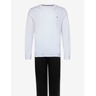 TOMMY HILFIGER Ls Jersey Set Solid - WHITE BLACK - S