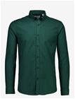 LINDBERGH Yarn Dyed Oxford Superflex Shirt L/S - DK GREEN MIX - L