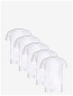 CLAUDIO Claudio 5-Pack T-Shirt Cotton - WHITE - XXL