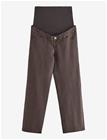 LINDEX Mom Wide Hanna Cropped Maternity Jeans - DARK BROWN - 38