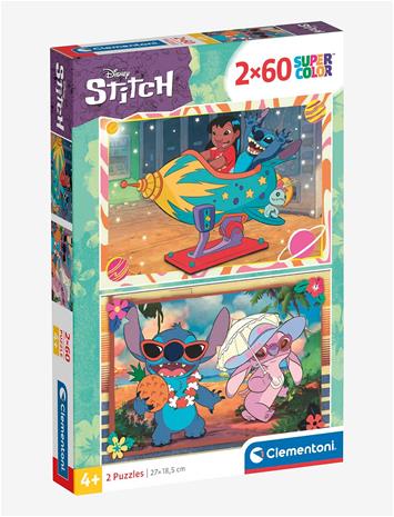 Clementoni Disney Stich Super Colour Puzzle (2x60)
