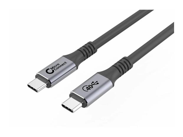 Microconnect USB4CC025 USB cable USB4 Gen 3x2 0.25 m USB C 100 W Black