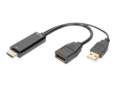 DIGITUS 4K HDMI HDMI to DisplayPort Adapter