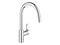 Grohe BauLoop kitchen mixer, chrome – kuva 2
